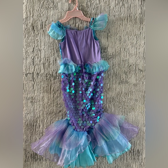 Mermaid Princess Kids Costume - Blue and Purple 6T/7 - Picture 2 of 2